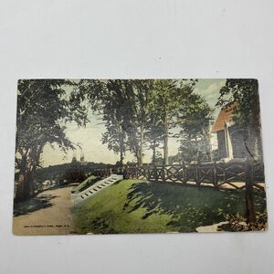 Vintage Troy‎ NY Postcard Prospect Park View Posted 1909 Stamp New York